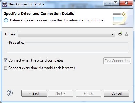Specify a Driver Connection Detail