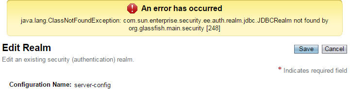 com.sun.enterprise.security.ee.auth.realm.jdbc.JDBCRealm not found